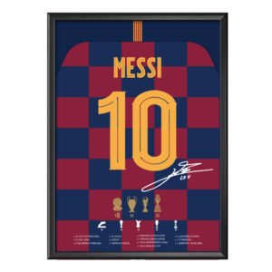 Lionel Messi 10 Poster (Çerçeveli)