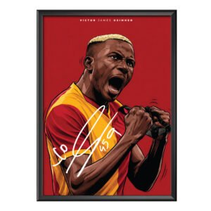 Victor Osimhen İllüstrasyon Poster (Çerçeveli)