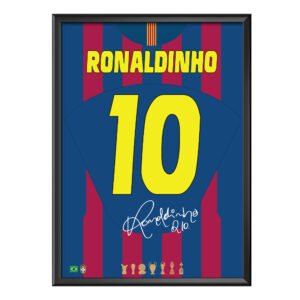 Ronaldinho 10 Barça Poster (Çerçeveli)